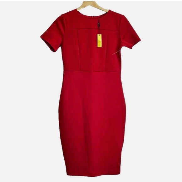 Alexia Admor Red Midi Dress - Picture 2 of 7